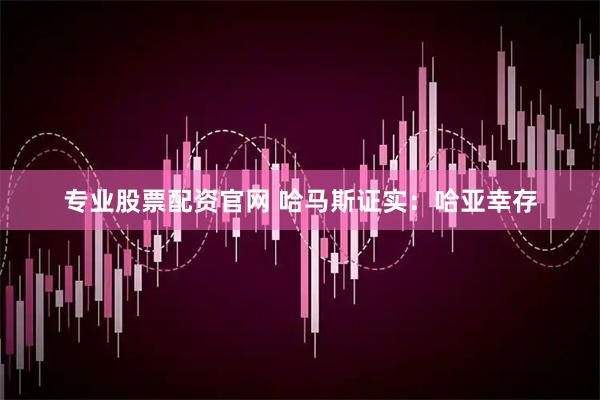 专业股票配资官网 哈马斯证实：哈亚幸存